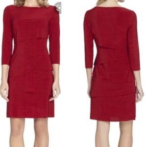 Tahari Rich Red 3/4 Sleeve Dress…118